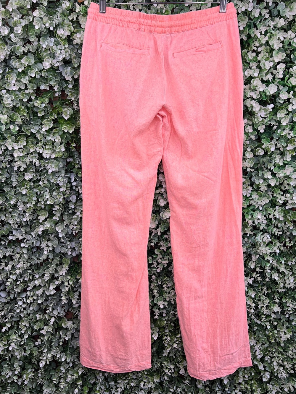 Roxy Linen Wide Leg Flare Drawstring Pants - Picture 6 of 13